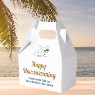 Beach Real Estate Company Custom Housewarming Favor Box