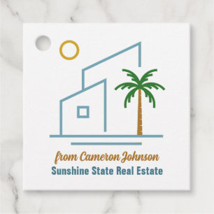 Beach Real Estate Company Cute Customizable Favour Tags