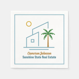 Beach Real Estate Company Cute Customizable Napkin
