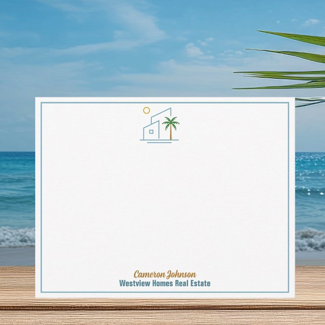 Beach Real Estate Company Cute Customized Card (Creator Uploaded)