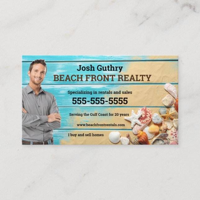 Beach Realtor Business Card (Front)
