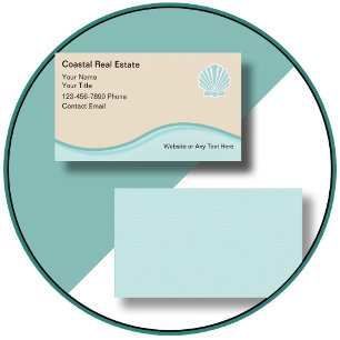 Beach Realtor Business Cards Design