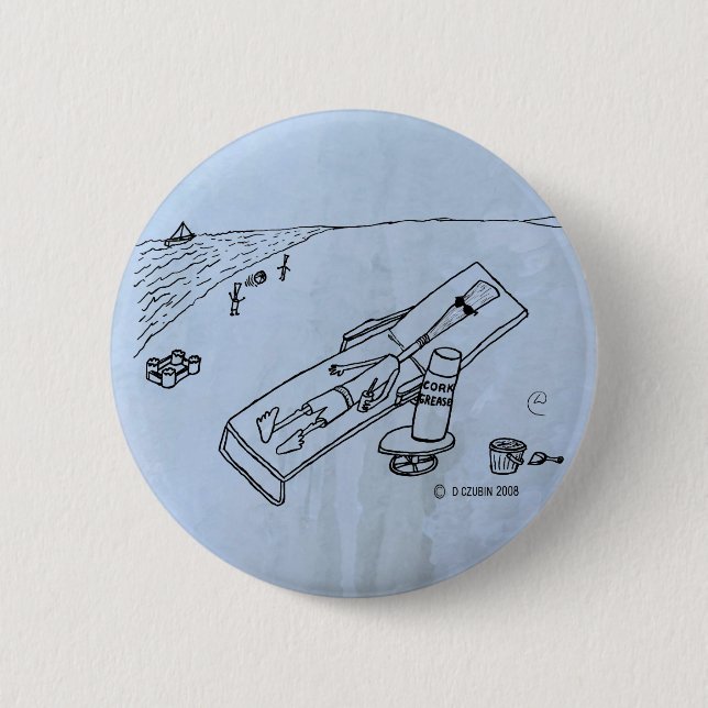 Beach Reed 2 Inch Round Button (Front)