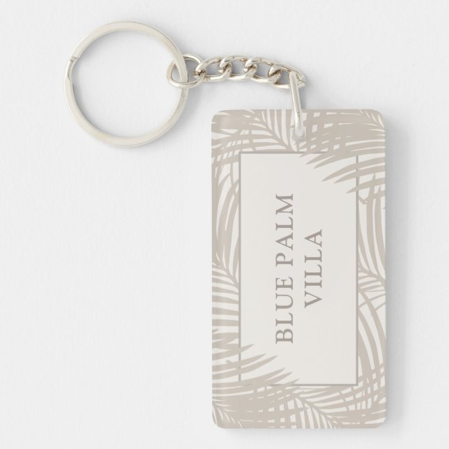 Beach Rental House Vacation Home Name Keychain (Front)