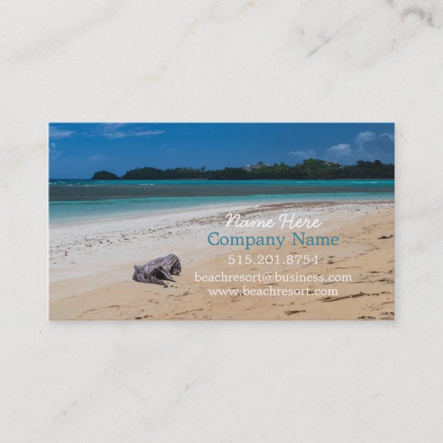 Beach Rental Property, Resort and Spa Business Card (Front)