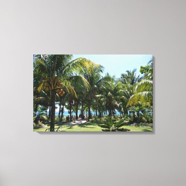 Beach resort canvas print (Front)
