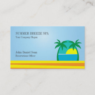 Beach Resort Hotel Spa Business Card Template