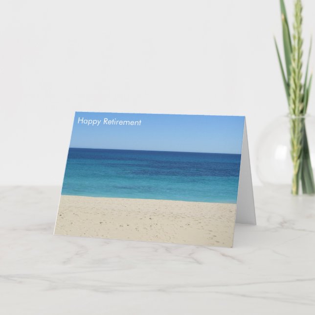 beach retirement card (Front)