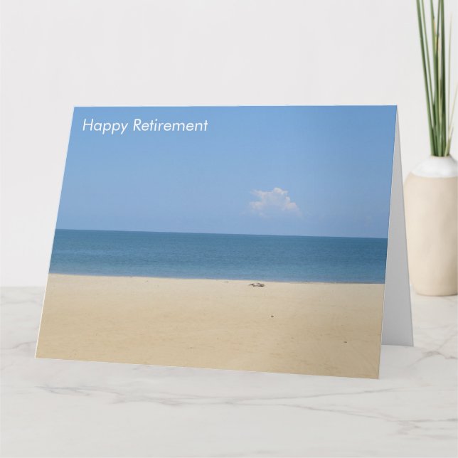 beach retirement card big (Front)