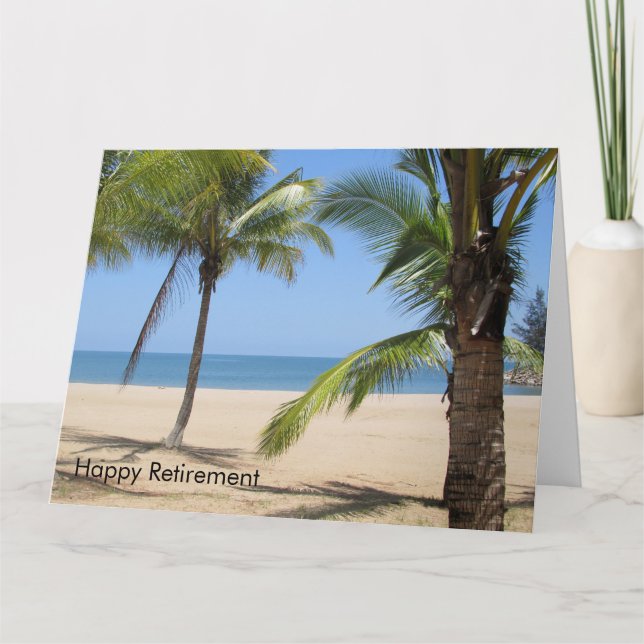 beach retirement card big (Front)