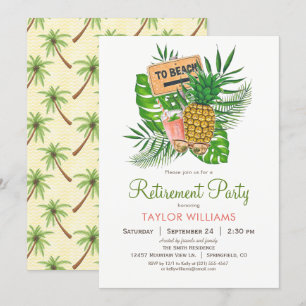 Beach Retirement Party Invitation