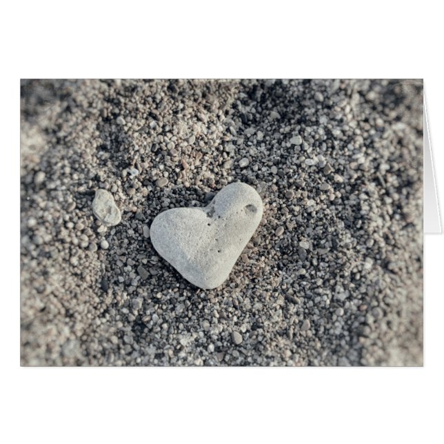 Beach Rock Coeur en forme de pierre naturelle Rock (Devant horizontal)