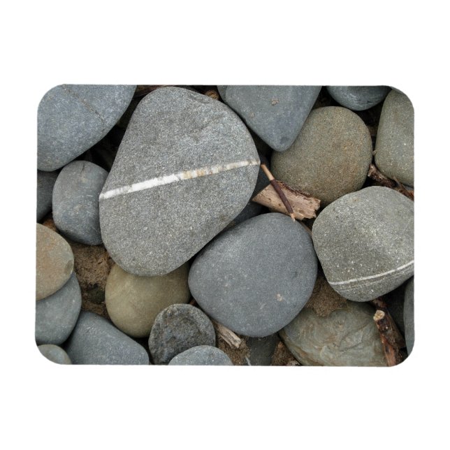 Beach Rocks and Pebbles Magnet (Horizontal)