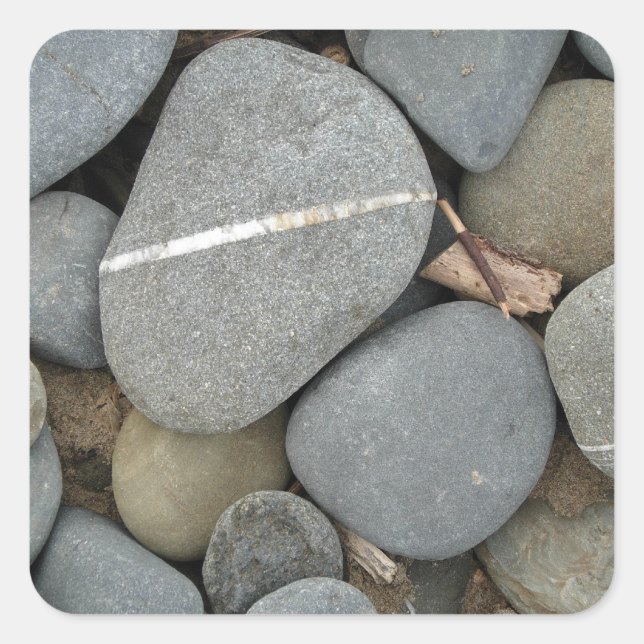 Beach Rocks and Pebbles Sticker (Front)