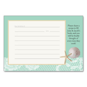 Beach Romance Recipe Card Seafoam