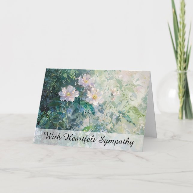 *~* Beach Rose  Painting TV2 Sympathy Love Light Card (Front)