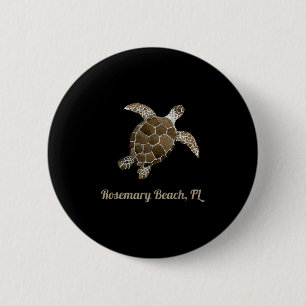 Beach Rosemary, Fl Marine Biology Save The Sea Tur 2 Inch Round Button