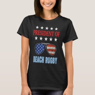 Beach Rugby Accessories USA Flag Beach Saying T-Shirt