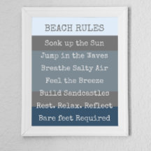 Beach Rules Modern Colorblock  