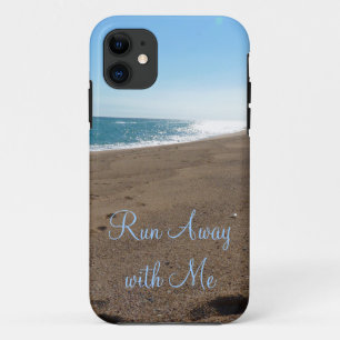 Beach Run Away with Me Quote iPhone 11 Case