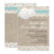 Beach Rustic Burlap Lace Wedding Invitation