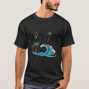 Beach S Ocean Wave And Palm Trees T-Shirt