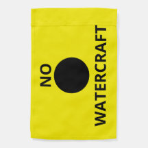 Beach Safety Flag - No Watercraft- Yellow