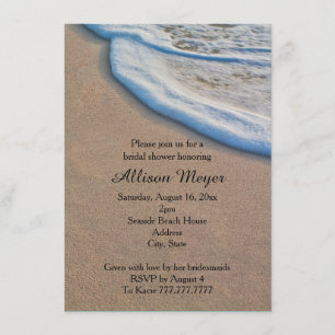 Beach Sand and Sea Foam Bridal Shower Invitation