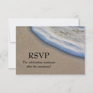 Beach Sand and Sea Foam Wedding RSVP