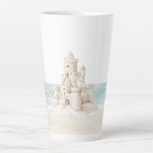 Beach Sand Castle Latte Mug