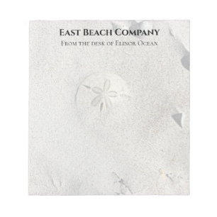 Beach Sand Dollar Background Blank Notepad