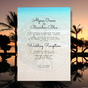 Beach Sand Dollars Reception Only Invitation