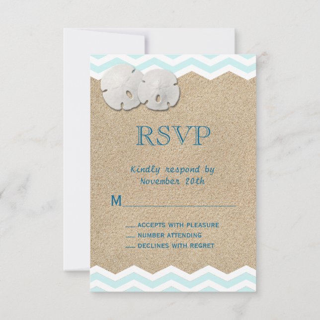Beach Sand Dollars RSVP (Back)