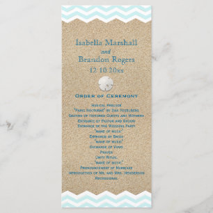 Beach Sand Dollars Wedding Program