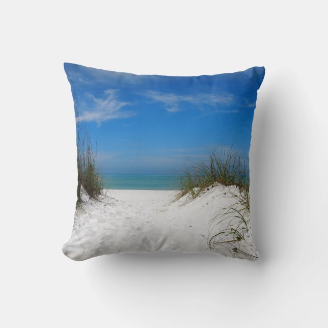 Beach Sand Dunes Throw Pillow (Front)