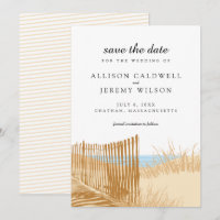 Beach Sand Dunes Wedding Save the Date