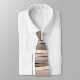 Beach Sand Earth Tone Color Stripes On Watercolor  Tie