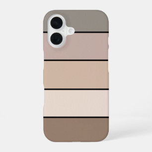 Beach Sand Earth Tone Colour Stripes On Watercolor iPhone 16 Case