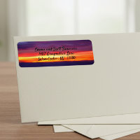 Beach Sand Ocean Sunset Sunrise Address Labels