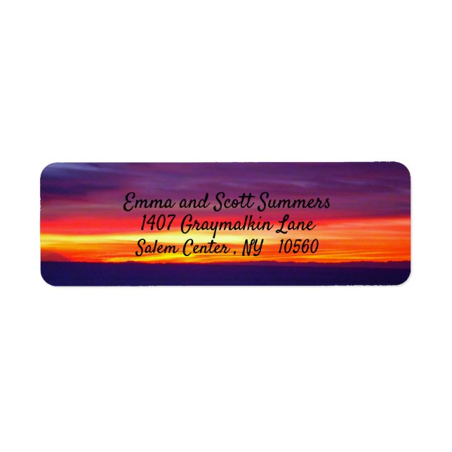 Beach Sand Ocean Sunset Sunrise Étiquettes de adre (Devant)