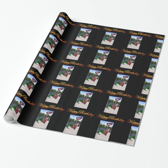 Beach Sand play bucket Wrapping Paper B-Day gift (Unrolled)