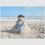 Beach / Sand Sculpture Snowman Christmas  Tissue P Paper<br><div class="desc">This sand sculpture was fun but also a lot more difficult than I thought it would be.  In the end,  it may not be perfect,  but who is!  It makes for fun Christmas wrapping.  Also great for craft paper and decoupage paper.</div>