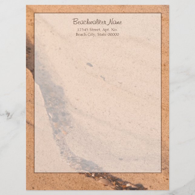 Beach Sand Wall Letterhead (Front)