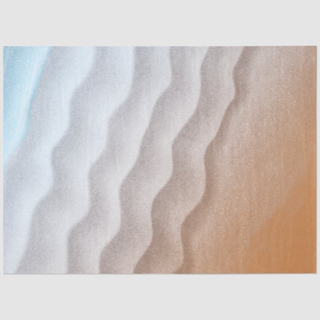 Beach Sand water Background Decoupage Tissue Paper (Front)