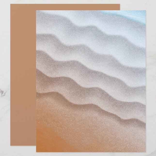 Beach Sand water Background Scrapbooking Paper (Front/Back)
