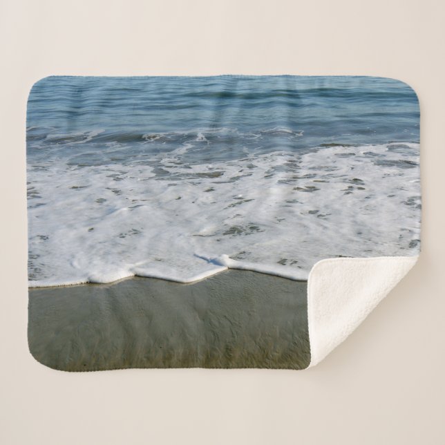 Beach/Sand/Waves Sherpa Blanket (Front (Horizontal))