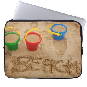 Beach Sand Words Laptop Sleeve
