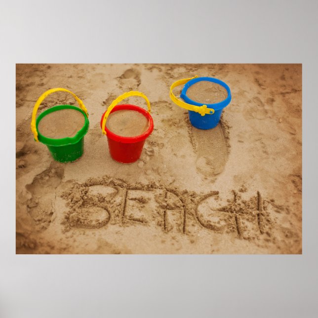 Beach Sand Words Poster (Front)