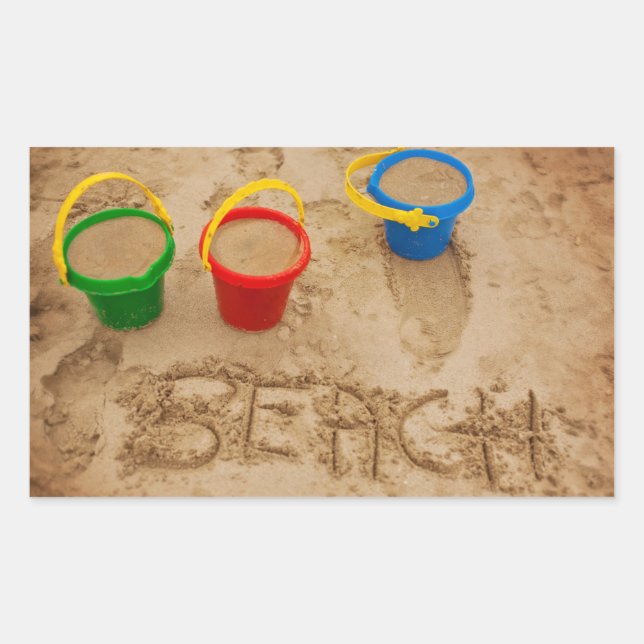 Beach Sand Words Sticker (Front)