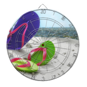 beach sandals dartboard